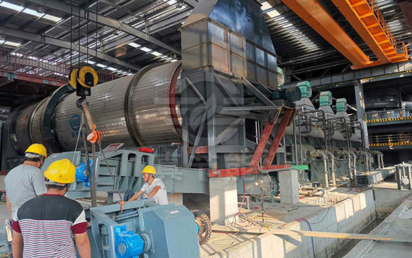 啤酒糟烘干機安裝現場 啤酒糟烘干機安裝現場